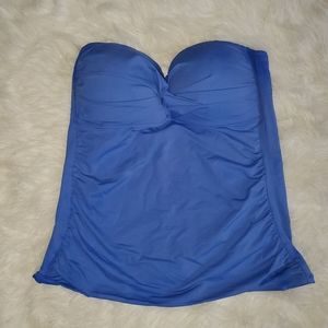 NWOT - Anne Cole twist front ruched bandeau tankini top